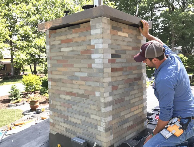 Colchester Chimney Sweep completing a modern chimney remodel in Colchester, CT