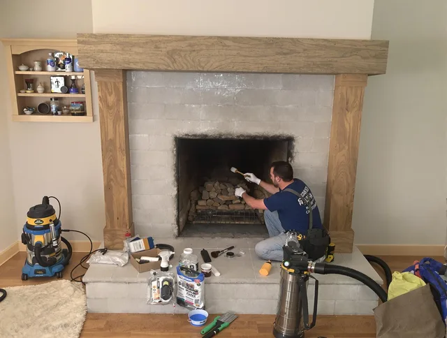 Detailed creosote removal process by Colchester Chimney Sweep in Colchester, CT