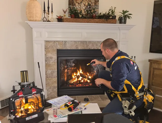 Safety-focused fireplace inspection by Colchester Chimney Sweep in Colchester, CT